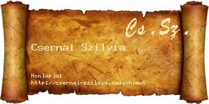 Csernai Szilvia névjegykártya