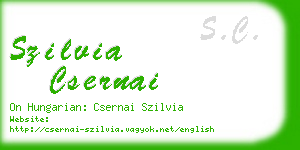 szilvia csernai business card